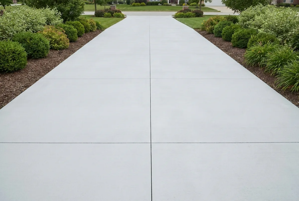Driveway concrete restoration after